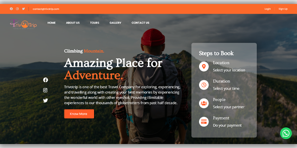 tour and travel company website designer